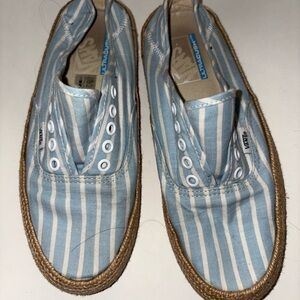 Vans Blue and White Checkered Sneakers